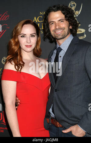 Camryn Grimes and Daniel Hall attending the NATAS Daytime Emmy Nominees Reception at the Hollywood Museum in Los Angeles, California.  Featuring: Camryn Grimes, Daniel Hall Where: Los Angeles, California, United States When: 26 Apr 2017 Credit: Nicky Nelson/WENN.com Stock Photo