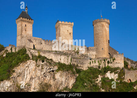 Chateau de Foix, Occitanie, France. Stock Photo