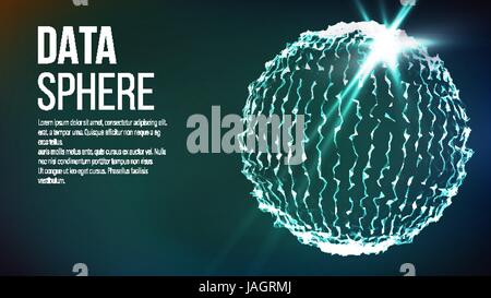 Futuristic Earth Globe. Abstract Technology Futuristic Network. Big Data Complex Stock Vector