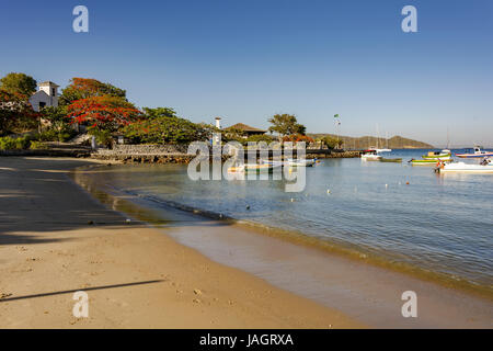 Bones Beach, one of the leading and most well-known located in the city center of Buzios Stock Photo