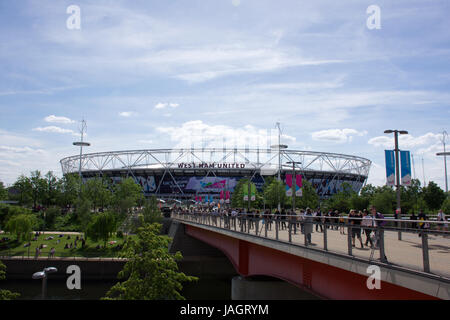 London Stratford , people on busy Saturday afternoon , 03.06.2017. Stock Photo