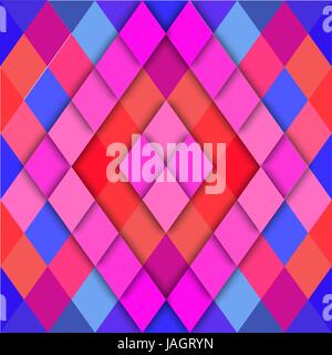 vector geometric abstract background of rhombus shapes Stock Vector