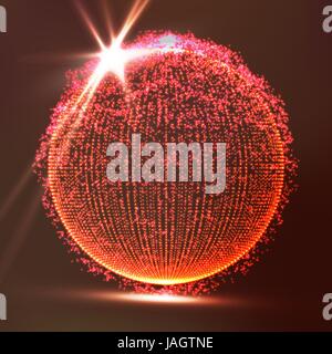 Dots Array And Lines. Vector Illustration. Big Data Visualization Stock Vector