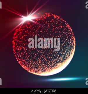 Dots Array And Lines. Vector Illustration. Big Data Visualization Stock Vector