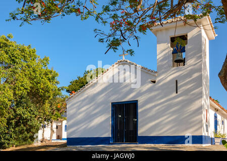 Bones chapel built in the 18th century on the beach of the Bones in Buzios, Rio de Janeiro Stock Photo