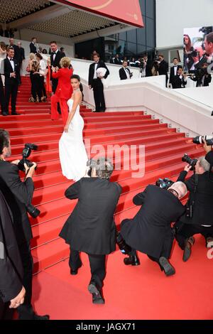 Adriana Lima  Arriving on the red carpet for the film 'Nelyubov'  70th Cannes Film Festival  May 18, 2017 Photo Jacky Godard Stock Photo