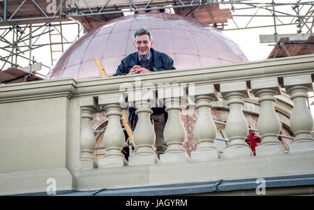 Real estate magnate and businessman Nicholas van Hoogstraten, at Hamilton Palace, the mansion built on the High Cross Estate in Uckfield Stock Photo