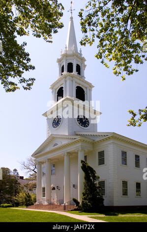 The First Congregational Church in Old Lyme, CT Stock Photo