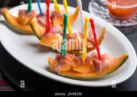 finger food and cold food for a summer fresh meal. Stock Photo