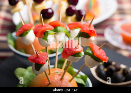 finger food and cold food for a summer fresh meal. Stock Photo