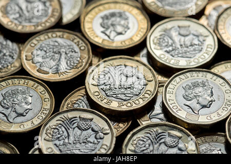 The British pound GBP coin (introduced 2017) Stock Photo