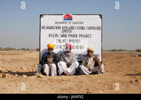 Life in the villages in Thar Desert, Rajasthan, India Stock Photo