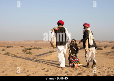 Life in the villages in Thar Desert, Rajasthan, India Stock Photo