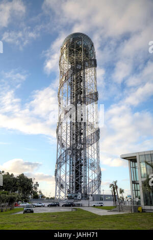 Alphabet Tower in Batumi, Georgia Stock Photo