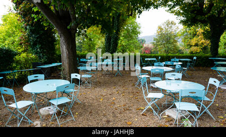 Pretty cafe in French village. Provence Stock Photo
