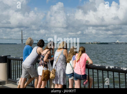 Pier at Waterfront Park Charleston, South Carolina, USA. Stock Photo