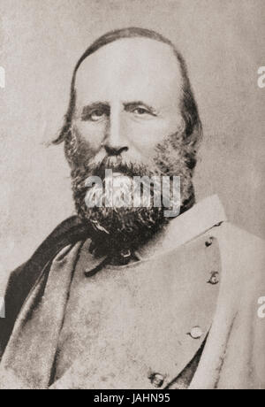Giuseppe Garibaldi, 1807 - 1882.  Italian general, politician and nationalist.  From Garibaldi and the Making of Italy, June-November 1860, published 1920. Stock Photo