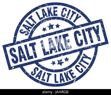 Salt Lake City blue round grunge stamp Stock Vector