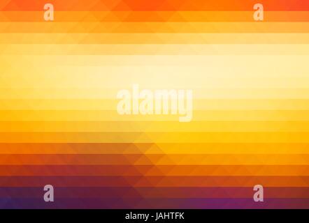Purple orange yellow red brown abstract geometric background with rows of triangles Stock Vector