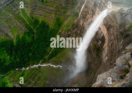 Nervion river source and waterfall Stock Photo
