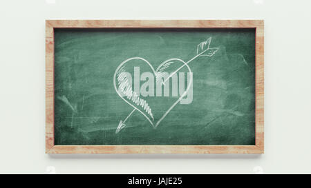Chalkboard Drawing isolated on white background Stock Photo