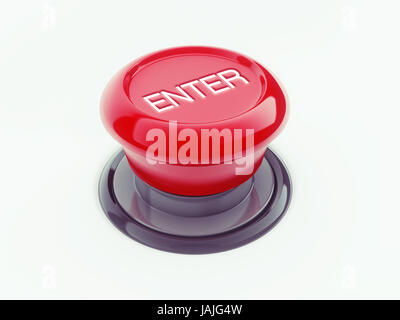 Enter Button isolated on white background Stock Photo