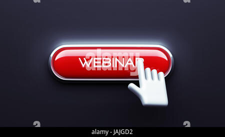 Webinar Button isolated on dark background Stock Photo