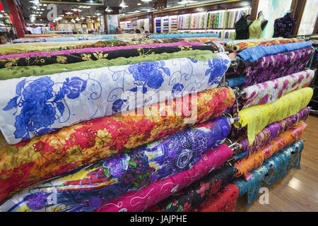 China,Peking,silk market,substances,silk,sales, Stock Photo