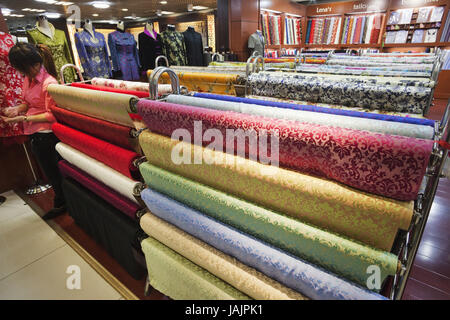 China,Peking,silk market,substances,silk,sales, Stock Photo