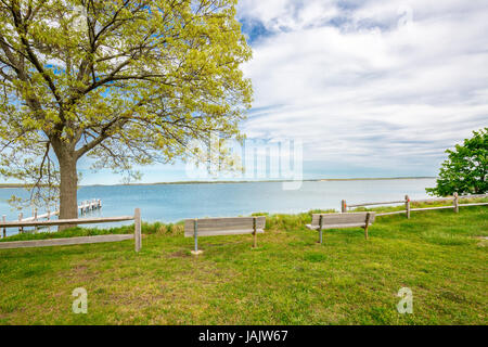 Noyac Bay with a beautiful sky Stock Photo