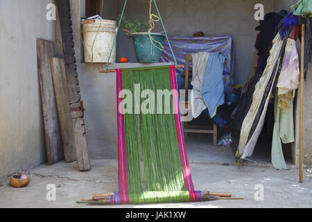 Mexico,Chiapas,Zinacantan,textiles,embroidery goods,hip loom,Fairly Trade, Stock Photo