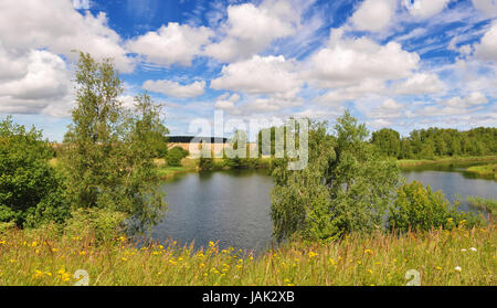 gravel pond Stock Photo