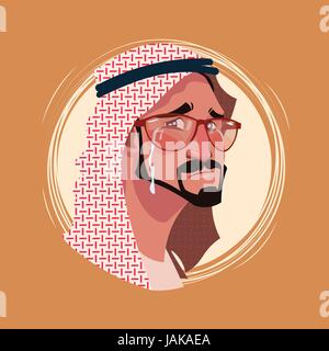 Profile Icon Male Emotion Avatar, Hipster Man Cartoon Portrait Crying Face Stock Vector