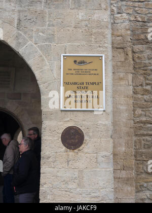 Ateshgah, the fire temple of Baku in Azerbaijan, an old Hindu and Zoroastrian place of worship, restored and functioning AS museum Stock Photo