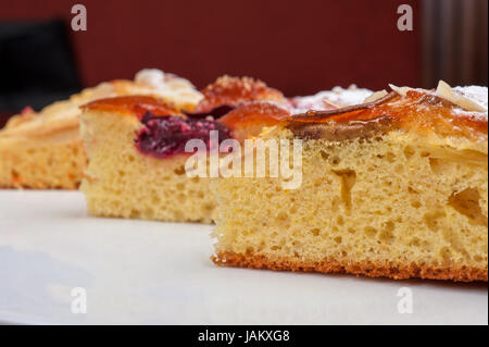 pie with apple, pear and plum - tasty dessert Stock Photo