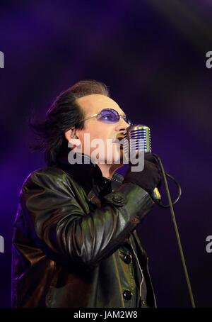 Dave Vanian with The Damned at Isle of Wight Festival June 11 2016, Newport IOW Stock Photo