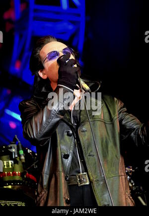 Dave Vanian with The Damned at Isle of Wight Festival June 11 2016, Newport IOW Stock Photo