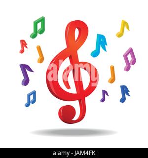 Music notes. Vector illustration. Stock Vector