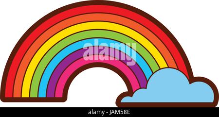 cute fantacy rainbow icon Stock Vector