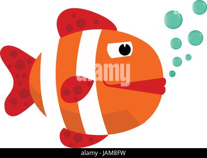 Clown fish cartoon vector  illustration Stock Vector