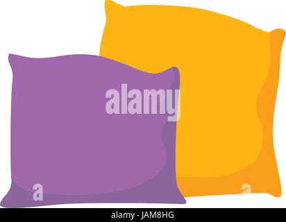 Flat design pillow icon vector illustration Stock Vector