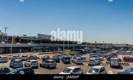 Entrance to Milan's Linate International Airport, Italy Stock Photo
