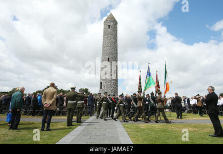A ceremony at the Island of Ireland Peace Park in Messines, Belgium to commemorate Battle of Messines Ridge. Stock Photo
