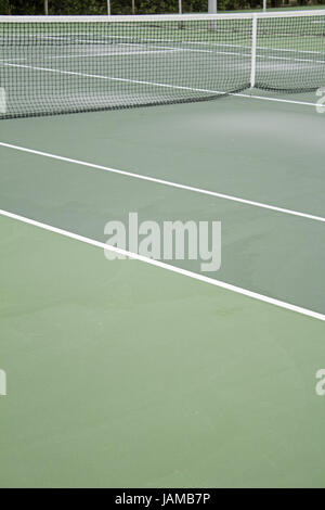 Green Tennis sports field, sports and leisure Stock Photo