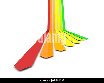 3d image of  efficiency arrows Stock Photo