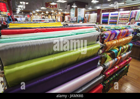 China,Peking,silk market,substances,silk,sales, Stock Photo