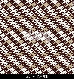 modern houndstooth seamless pattern in three colors Stock Vector