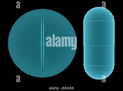 X-Ray Image Of Pill Stock Photo