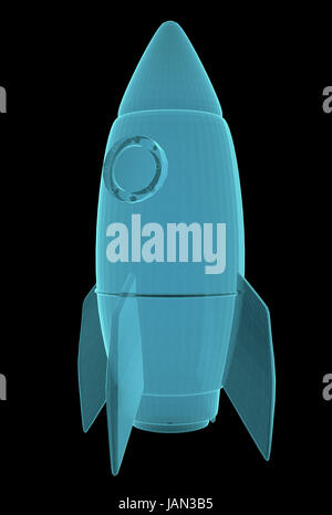 X-Ray Image Of Rocket Space Ship Stock Photo