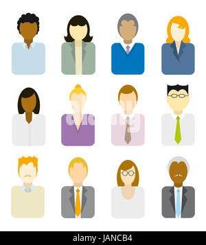 Business people icons Stock Photo - Alamy
